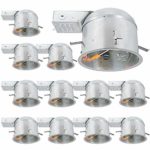 Hykolity 12 Pack 6 Inch Remodel Housing, Shallow Type Airtight IC Can Housing with TP24 Connector for LED Recessed Lighting, ETL Listed