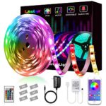 LED Strip Lights, L8star Smart Color Changing Rope Lights 16.4ft/5M SMD 5050 RGB Light Strips with Bluetooth Controller Sync to Music Apply for TV, Bedroom, Party and Home Decoration (16.4ft)