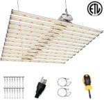Dommia ETL LED Grow Light for Indoor Plants, Full Spectrum Actual Power 650W, 40×40 Inches Plant Growing Light Fixture, White Lights Grow Lamp DIY for Hydroponic, Greenhouse, Grow Tent, Veg and Flower