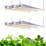 Barrina Plant Grow Light, 252W(6 x 42W, 1400W Equivalent), Full Spectrum, LED Grow Light Strips, T8 Integrated Growing Lamp Fixture, Grow Shop Light, with ON/Off Switch, 6-Pack …