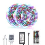 DAYBETTER Led Strip Lights 32.8ft Color Changing 3528 LED Light Strip Kit for room Rope Light Color Only RGB NO White Color with 12V Power Supply