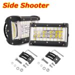 Side Shooter LED Lights, Yvoone-Auto 2pcs 5 inch 120W LED Pods Off Road Driving Fog Light led flood lights for trucks for Truck Jeep ATV UTV Pickup Boat