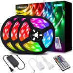 LED Strip Lights, Elfeland 39.3FT/12M 5050 RGB Light Strips Color Changing Rope Lights Flexible Tape Light Kit with 44 Keys IR Remote Controller & 12V 5A Power Supply