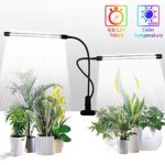 Grow Light,GHodec Sunlight White 50W 84 LEDs Dual Head Clip Plant Lights for Indoor Plants, 4/8/12H Timer & 5 Dimmable Levels