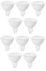 10 Pack Bioluz LED MR16 LED Bulb 50W Halogen Replacement Non-Dimmable 7w 3000K 12v AC/DC UL Listed Pack of 10