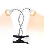 ACKE-Grow-Light-Plant-Light Sunlike Gooseneck Growing Lamps Dual Head with Clamp for Indoor Plants…