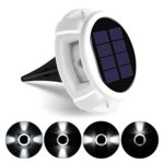 GIGALUMI Solar Dock Lights Outdoor, Led Driveway Lights with 4 Lighting Modes, Strong Waterproof Anti-Pressure Deck Lights for Garden, Ground, Stair, Yard, Pathway, Walkway (Cold White)