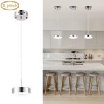 Harchee LED Pendant Lighting, Mini Round Contemporary Kitchen Island Light with Acrylic Shade, Adjustable Ceiling Hanging Lamp Fixture for Dining Room Counter Entryway Cafe Bar 12W Daylight 6000K