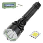 WOLF EYE P95 Rechargeable Tactical Flashlight,Powerful Waterproof Searchlight with P95 LED Brightest 8000 Lumen，Best torch for Hiking Hunting Camping Outdoor Sports(Include 26650 Battery)