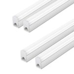 (Pack of 4) LED T5 Integrated Single Fixture, 3FT, 15W, 6000K, 1500lm, Linkable Utility Shop Lights, LED Ceiling & Under Cabinet Light, T5 T8 Fluorescent Tube Light Fixture Replacement