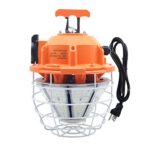 100W LED Temporary Work Light Fixture 13,500 Lumen Daylight White 5000K Stainless Steel Protective Cover for High Bay Construction Jobsite Workshop