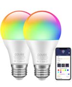 Govee LED Bulbs Dimmable 2Pack Music Sync RGB Color Changing Light Bulbs A19 7W 60W Equivalent, Multicolor Decorative No Hub Required Smart LED Bulbs with APP for Party Home (Don’t Support WiFi/Alexa)