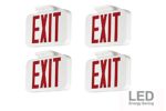 YaoKuem LED Exit Sign Emergency Lighting Fixture, Double Face Exit with Batteries Back Up, UL Rated, 120-277V (4-Pack)