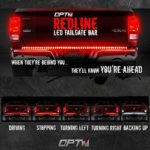 60 Inches Tailgate Light Bar Double-Row LED Light Strip Brake Running Turn Signal Reverse Tail Lights for Trucks Trailer Pickup Car RV VAN Jeep Towing Vehicle,Red White,No-Drill