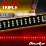 GoodRun 48″ Triple LED Tailgate Light Bar w/Sequential Amber Turn Signal White Reverse Lights Parking, Brake, Weatherproof No Drill Install for Pickup, RV, SUV, Boats Truck Tailgate (PK-02)