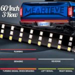 Upgraded Led Tailgate Light Bar 3 Row,Turn Signal Light Normal When Braking,60 Inch Tailgate Light Strip for Truck Trailer SUV RV VAN Waterproof with Standard 4-Pin Flat Connector,No Drill Install