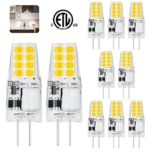 G4 LED Light Bulb B-pin Base 5000K Daylight 2W (20W Halogen Equivalent) AC/DC 12V,360° Beam Angle,220LM,Winshine G4 LED Bulb for Landscape,Chandelier, Non-dimmable10 Pack