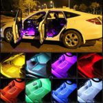 Car LED Strip Light,Wsiiroon DC 12V Multicolor Car Interior Music Light LED Underdash Lighting Kit