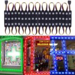 LED Window Lights LED Module Lights Pomelotree Waterproof Storefront Led Lights Business Decorative Lights 12V 5050 LED Lights for Advertising LED Signs Business Store Light 20FT (2 Packs)