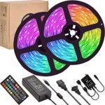 LED Strip Lights Sync to Music,UMICKOO 10M/32.8ft Flexible Strip Light SMD 5050 RGB 300 LEDs with Remote Controll, Multi-Color Changing Light Strips for Ceiling Bar Counter Cabinet Decoration