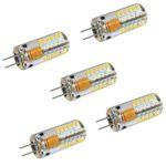 LEORX G4 Led Bulbs 12V 2.5 Watt AC DC LED Light – 140 – 160 lumens, replaces 20W halogen lamps (Warm White, 5 Bulbs)