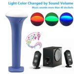 LP LED Flashlight , Multi-function Color Changeable By Sound Control Rechargeable By Usb Cable , for Concert , House Party , Outdoor Camping Trip , Entertainment Acts，portable and Lightweight(blue)