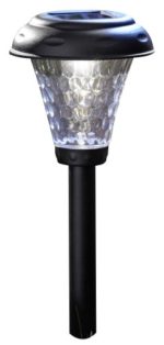 Moonrays 91381 Payton Solar LED Plastic Path Light, 2X-Brighter, 8-Pack, Black