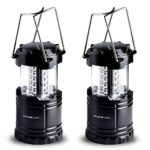 2 Pack LED Lantern Flashlights – Camping Lantern – Collapses – Suitable for: Hiking, Camping, Emergencies – Lightweight – Water Resistant