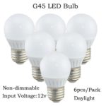 6pcs-pack Ashia Light 12 volt LED Bulb,Soft White, E26 Screw Base,3w (Replaces 25 watts Incandescent Bulb),Low Voltage Light Bulbs for RV Camper Marine