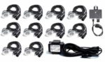 10 Pack White LED Light Deck Landscape Garden Lighting Kit with Transformer and Outdoor Photocell Dusk to Dawn Automatic Sensor