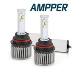 9007 (HB5) LED Headlight Bulbs (High Beam + Low Beam), Ampper Ultra Bright Arc Style Beam All in One Conversion Kit – 120W 9,600Lumen 6K Cool White CREE Chips (Pack of 2)