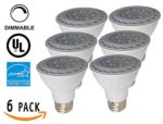6-Pack 7W Dimmable PAR20 LED Bulb – 50W Equivalent, ENERGY STAR, UL-listed LED PAR20 Light- Warm White 3000K 550LM 40 Degree Beam Angle- Stage Scene, Event, Residential, Commercial, General Lighting