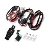 Auxbeam® LED Light Bar Wiring Harness Kit 12V 40Amp Fuse Relay ON/OFF Switch for Driving Light Fog Light Work Light ( 2 Lead )