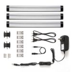 LE Under Cabinet LED Lighting, 3 Panel Kit, Total of 12W, 900lm, 12V Warm White, 24W Fluorescent Tube Equivalent, All Accessories Included, Closet Light, Under Counter Lighting