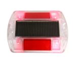 Red Polycarbonate Solar Road Stud Path Deck Dock LED Lights (2 Pack)