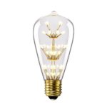 Kiven ST64 Vintage Edison Design E26 3w 2200k Warm White Beautiful and Romantic LED Decorative Light Bulbs for Holiday Christmas Indoor Party