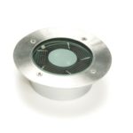 Blue Solar Round Recessed Deck Dock Patio Light