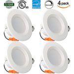 4 Pack Eagledlight 4 Inch Dimmable LED Downlight, Energy Star, UL Listed, 9W (65W Equivalent), 720LM, 5000K Daylight White, Retrofit LED Recessed Lighting Fixture, Can Lights for Ceiling Retrofit LED