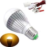 Bonlux Medium Screw Base Dc Ac 12v LED Light Bulb for Motor Home Marine Dc Battery Solar Fishing Lamp (5w Warm White)