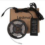 LEDMO 12V Flexible LED Strip Lights Kit,LED Tape ,Super Bright 300 Units SMD 3528,Non-Waterproof ,Warm White 16.4Ft/5M LED Light Strip+12V 5A Power Supply