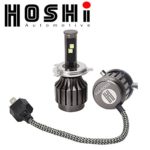 HOSHI LED Headlights conversion kit H4 HB2 9003 bulbs – 6K 6000k 30W White Light at 7,600Lm, JAPANESE INTERNAL PARTS. Internal ballast, unibody design with CANBUS, LIFETIME WARRANTY