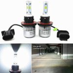 Alla Lighting New CSP Xtremely Bright LED Headlight Bulbs w/ High Power 8000Lm 6000K White Lamps (H13 9008)