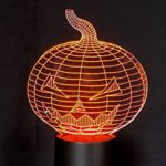 ASSIS Optical Illusion 3D Pumpkin Jack-O’-Lantern Light by ASSIS is a Great Nightlight or an Excellent Halloween Light Decoration. 