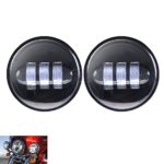 Funlove 4.5 Inch 30W Cree LED Fog Lights Daymaker Passing Auxiliary Lamp for Harley Davidson Motorcycle