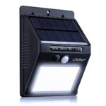Lifebee Garden Decor Solar Light, Super Bright 16 LED Waterproof Powered with Motion Sensor Security Lights for Outdoor Path Driveway Patio Fencing