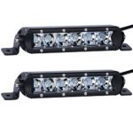 Nilight 2PCS 30w Super Slim 8″ Spot Led Light Bar Off Road LED Lights Driving Lights for Jeep Cabin Boat SUV Truck Vehicles Atvs,2 Years Warranty