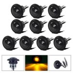 10x Truck Trailer Boat 3/4″ Amber Round Led Light Marker Clearance + Grommet Smoked Lens