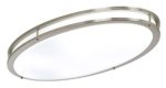 Light Blue™ LED Flush Mount Ceiling Lighting Oval, Antique Brushed Nickel, 32-Inch 3000K Warm White, 2800 Lumens, Energy Star – ETL Certified