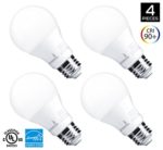 Hyperikon LED A19 Dimmable Bulb, 9W (60W Equivalent), ENERGY STAR approved, 2700K (Warm White), CRI90+, 800 Lumens, Medium Screw Base (E26), 340° Omnidirectional, UL-Listed (Pack of 4)