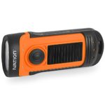 Ivation Solar & Hand Crank Rechargeable Flashlight, 3 LED Waterproof IPX6 Torch and 3 Light Modes for Indoor Outdoor, Camping, Emergency, No Batteries Needed